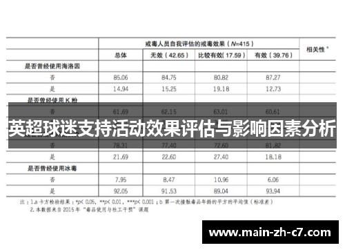 英超球迷支持活动效果评估与影响因素分析