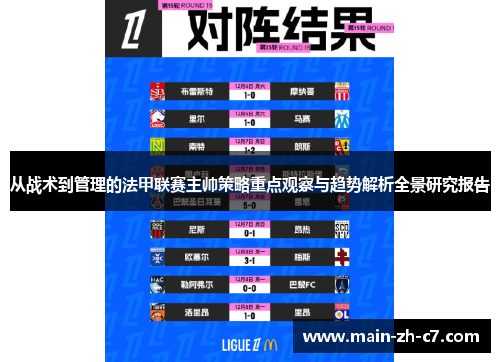 从战术到管理的法甲联赛主帅策略重点观察与趋势解析全景研究报告